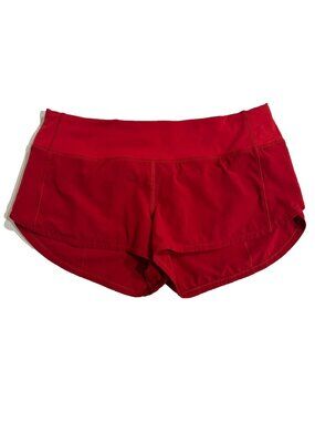 Lululemon Speed Up Low-Rise Short 2.5" Dark Red Size 6 EUC
